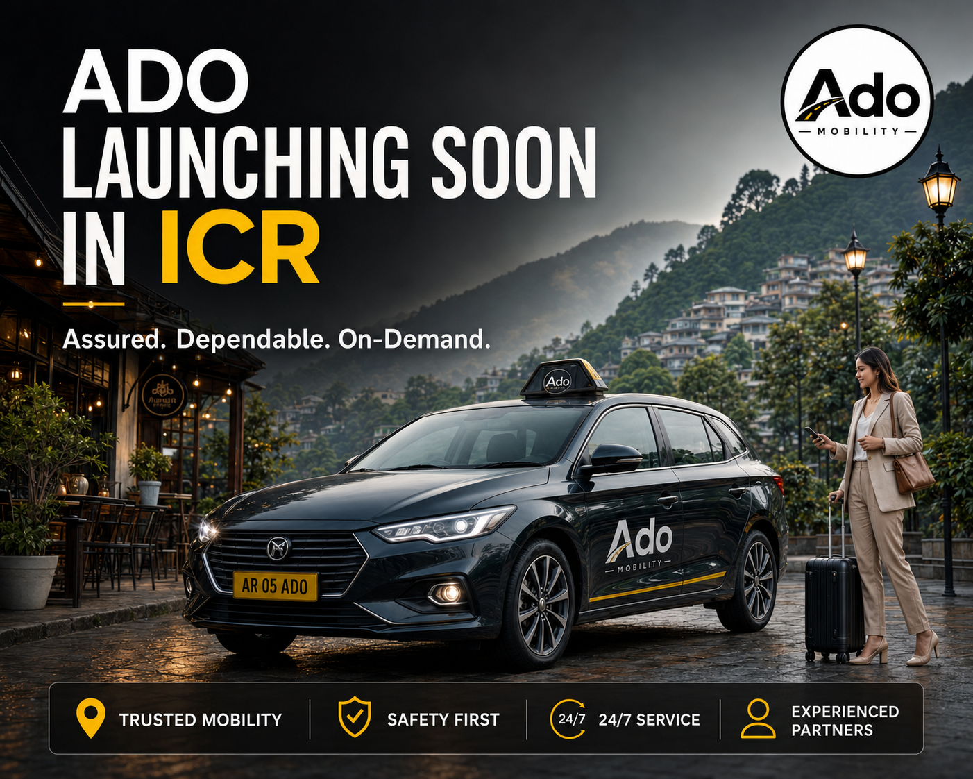 ADO Mobility launching soon — cab service in Itanagar and ICR